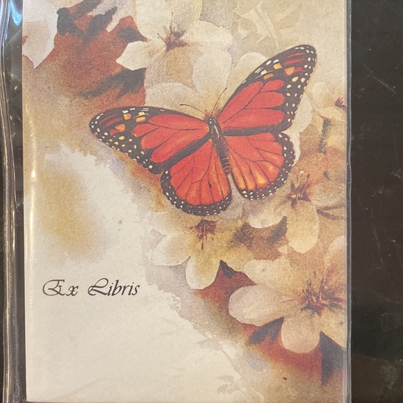 NEW! Vintage Bookplates Flowers Butterfly 40 Evergreen Press - Picture 2 of 3